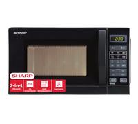 Sharp Micro-ondes 2 en 1 avec grill R642BKW, 20 L, noir