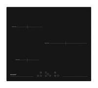Sharp KH-6I31NT0I-FR - Table de cuisson à induction - 3 plaques de cuisson - Niche - largeur : 56 cm - profondeur : 49 cm noir G