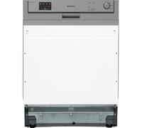 Sharp QW-HX12S47ES-DE Lave-vaisselle partiellement intégré, 60 cm/E, 13 couverts, 3 programmes de 50 min, programme court/acier inoxydable