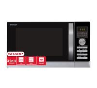 Four micro-ondes combiné Sharp R-843INW - grill - 25 litres - 900 Watt - argent