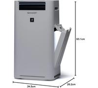 SHARP UA-HG40E-L Purificateur d'air (avec fonction d'humidification, amélioration de la qualité de l'air, idéal pour les personnes allergiques, système de filtration à trois niveaux, filtre HEPA, pièc