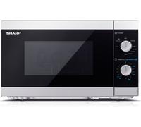 SHARP YC-MG01E-S Micro-ondes avec grill (micro-ondes : 800W, grill : 1000W, 5 niveaux de puissance, argent)