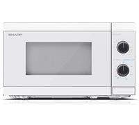 Sharp YC-MG01EC Micro-Ondes 20 litres avec fonction grill, 5 niveaux de puissance, fonction défrost, plateau tournant 255 mm, blanc