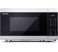 Sharp YC-MG81E-S Four à micro-ondes, surface plane, avec grill, 28 l, 900 W, gris-noir