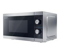 Sharp YC-MS01ES Four à Micro-ondes de 20 Litres avec Fonction de Dégivrage, 5 Niveaux de Puissance, Puissance de 800W à Micro-ondes, Minuterie, Argent/Noir