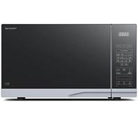 Sharp YC-PC322AE-S Micro-Ondes avec Grill et Air Chaud (1000 W, 32 L, 10 Niveaux de Puissance, Fonction Eco, Décongélation, Argenté/Noir