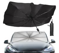 SHARPAI Sedan SUV Car Sun Shade for Windshield UV Rays and Heat Sun Visor Protector,Foldable Windshield Sun Shade Umbrella,Keep Car Cool,Easy to Use/Store,57''x 31''