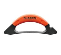 Sharpal 112N Aiguiseur de haches et de couteaux 3 en 1 pour outils de jardin, couteaux, hache, machette, tondeuse à gazon, ciseaux, acier au tungstène pour meulage grossier, céramique pour la finition