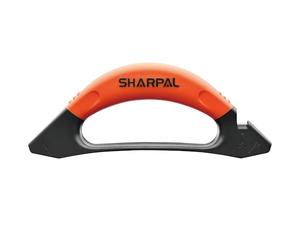 Sharpal 112N Aiguiseur de haches et de couteaux 3 en 1 pour outils de jardin, couteaux, hache, machette, tondeuse à gazon, ciseaux, acier au tungstène pour meulage grossier, céramique pour la finition