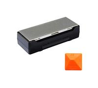SHARPAL 162N Pierre à aiguiser diamant avec boîte de rangement, double grain, grossier/extra fin, aiguiseur de couteau diamant avec base antidérapante et guide d'angle (20,3 cm x 7,6 cm)