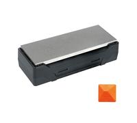 SHARPAL 163N Pierre à aiguiser diamant double face 203 x 76 mm | Grain extra épais 220/fin 600, étui de rangement avec base antidérapante, guide d'angle, aiguiseur de couteaux