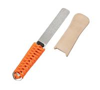 SHARPAL 181N Couteau aiguiseur, pierre d'affûtage diamant double grain, avec cuir d’affilage, gros grain 325/extra fin 1200, pour tondeuse à gazon, hache, hachette, cisaille, burins, perceuses