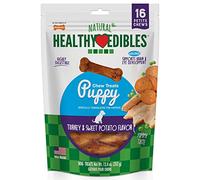 SharpCost Nylabone Healthy Edibles Puppy Natural Long Lasting Dog Chew Treats l Turkey & Sweet Potato Flavor l All Natural Puppy Chew Treats L Made in USA