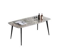 SHARPDO Table à Manger Fixe en Pierre Frittée Italienne 12mm, Dining Table, Design Moderne, Facile à Nettoyer, Structure Acier Carbone (120 cm)