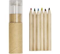 Sharpener", set de 6 crayons de couleur non vernis - Parfaits pour les projets artistiques et le bricolage