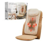 Sharper Image Coussin de massage Shiatsu Luxe chauffant velours Marron 65 x 44,5 cm