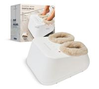 Sharper Image Masseur de pieds Shiatsu Relax Luxe - Thérapie de compression multi-zones pour talons, voûtes et balles, 3 modes, niveaux d'intensité et paramètres de minuterie, rembourrage ultra doux
