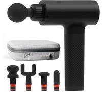 Sharper Image Powerboost Pistolet de massage à percussion pour tissus profonds [Version 2026] - Masseur portatif | 6 vitesses | 5 accessoires | Étui de transport | Récupération musculaire complète du