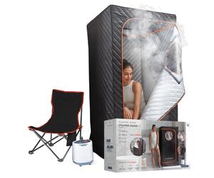 SHARPER IMAGE - Sauna Portable - Spa - Bain De Vapeur - Chaise Pliante Incluse - Thérapie Par Le Chaud - Revitalise La Peau - Récupération - Anti-Stress - Bien-être - Relaxation