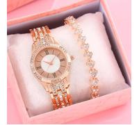SHARPHY Coffret montre femme + bracelet - diamant mode bracelet en acier tempérament grâce cadeau d'anniversaire