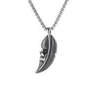 SHARPHY Collier homme nouveau 2021 rue mode rétro feuilles personnalité simplicité le crâne acier au titane bijoux homme