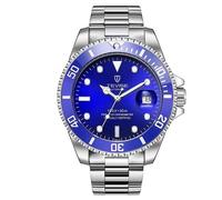 SHARPHY Montre automatique homme marque de Luxe 2019 mécanique bracelet étanche date lumineux Montres Bleu , Top qualité
