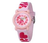 SHARPHY Montre Enfant Fille Étanche Gel de Silice Quartz Charmant Élève Du Primaire Cadeau de Noël