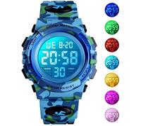 SHARPHY Montre Enfant Garcon de Marque Sport etanche numerique LED watch militaire 2021 bracelet bleu , Cadeau pour enfants