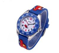 SHARPHY Montre Enfant Garçon Gel de Silice Étanche Élève Du Primaire Modèle de Dessin Animé de Camion de Pompiers