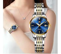 SHARPHY Montre Femme Mécanique Atuomatic - Montre-bracelet pour femme Marque de Luxe - Acier - Bleu