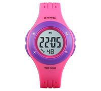 SHARPHY Montre Fille Enfant de Marque Sport etanche numerique LED watch 2019 bracelet rose , Cadeau pour enfants