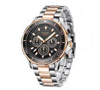 SHARPHY Montre homme de marque luxe cadran rotatif multifonction chronographe sport noir cool