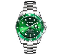 SHARPHY Montre homme de marque multifonction lumineux étanche calendrier bracelet en acier vert sport haute qualité cool