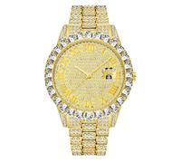 SHARPHY Montre Homme Luxes de marque 2021 nouveau bracelet quartz roman numerals, Grand diamant , Plaqué or 18K