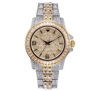 SHARPHY Montres Hommes 2020 Luxe marque Diamants bracelet quartz Magnifique - Plaqué or 18K