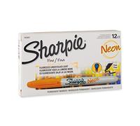 Sharpie 1878457 Fine Point marqueur Permanent Néon, Orange, by Sharpie