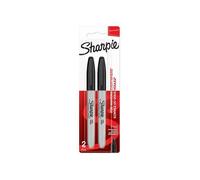 Sharpie – marqueurs indélébiles – pointe fine – encre noire permanente – Lot de 2