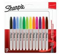Sharpie marqueurs indélébiles - pointe fine - assortiment de couleurs à encre permanente - Lot de 12