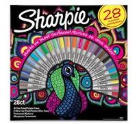 SHARPIE - 28 Marqueurs permanents - Pointe fine x 20 et Pointe ultra-fine x 8 - couleurs assorties Assortiment G