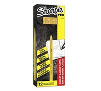 Sharpie China Marker Marqueur Polyvalent - Pointe Fine - jaune - Lot de 12