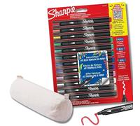 Sharpie Creative Marker Lot de 12 marqueurs acryliques à pointe ogive + trousse en coton pour personnalisation