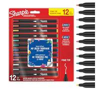 Sharpie Creative Marker - Lot de 12 marqueurs de peinture acrylique | Marqueurs de peinture à base d'eau | Encre sans bavure écrit sur la plupart des surfaces | Pointe fine | Fournitures d'artisanat