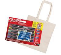 SHARPIE Creative Marker Lot de 5 marqueurs de couleur acryliques à base d'eau avec pointe ogive Fournitures scolaires + pochette en coton