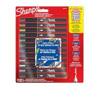 Sharpie Feutres acrylique | Pointe pinceau | Feutres de coloriage adulte idéal pour coloriage mystèredessineretc. | Encre anti-bavures à base d’eau | Couleurs assorties | Lot de 12