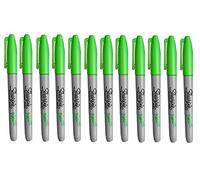 Sharpie Fin Point Marqueur Permanent Vert Fluo 12 Paquet