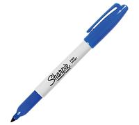 Sharpie Fine Point Pointe fine Bleu marqueur indélébile - Marqueurs indélébiles (Bleu, Pointe fine, Multicolore, Fin, Métal, Papier, Plastique)