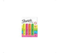 Sharpie fluo surligneurs XL - pointe biseautée - assortiment de couleurs fluorescentes - lot de 4