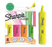 Sharpie Fluo surligneurs XL | pointe biseautée | assortiment de couleurs fluorescentes | lot de 4