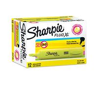 Sharpie Fluo XL Surligneur Pointe Biseautée Jaune Lot de 12