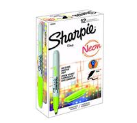 Sharpie Lot de 12 Marqueur permanent Neon Pointe Fine Vert
